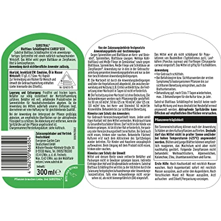 Substral Blattlaus Schädlingsfrei Careo, Natürliches Mittel gegen saugende Pflanzen-Schädlinge wie Blattläuse, 300 ml – Bild 2