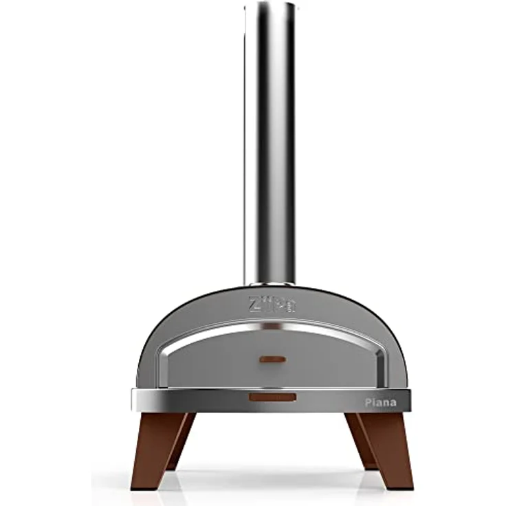 Ziipa Pizzaofen Terracotta, drehbarer feuerfester Stein, für Holzpelletsbetrieb, 40 x 76 x 73 cm – Bild 3