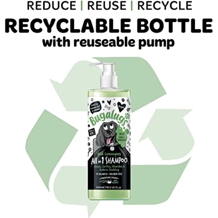 Bugalugs Hundeshampoo Wild Lemongrass, 500 ml, pH-neutral, veganes Tiershampoo mit Aloe Vera und Weizenproteinen – Bild 9