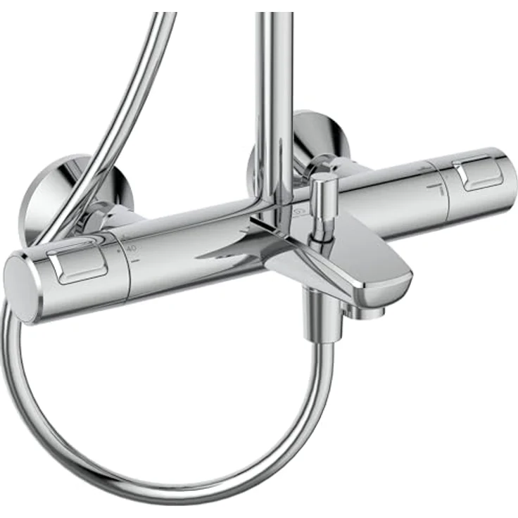 Ideal Standard Duschsystem Ceratherm T25, Badearmatur mit Handbrause und Kopfbrause 20 cm, Chrom finish – Bild 4