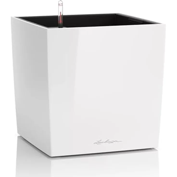 LECHUZA CUBE Premium 40 weiß hochglanz 16360