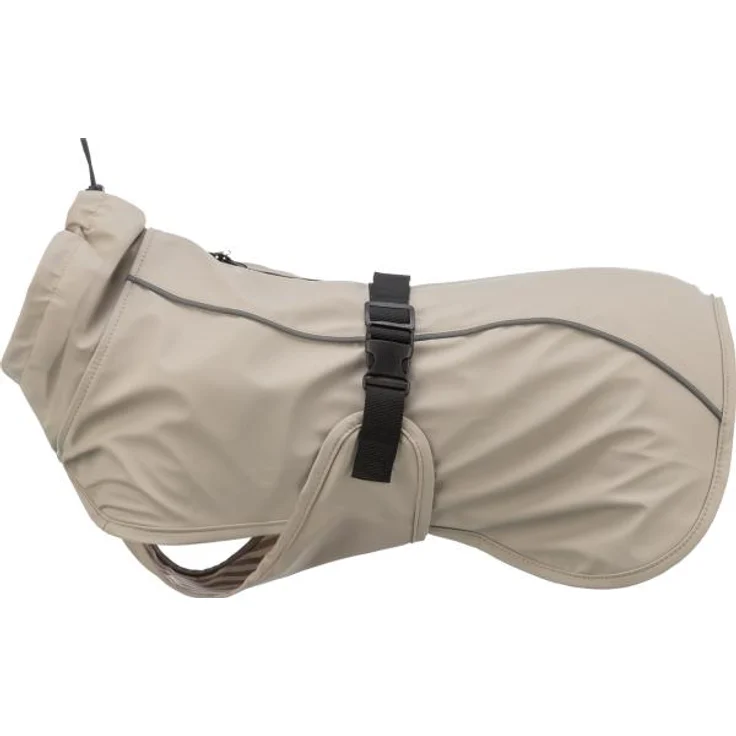 Trixie Be Nordic Regenjas Husum, Sandfarbener Hundemantel XL (80 cm) für optimalen Wetterschutz – Bild 1
