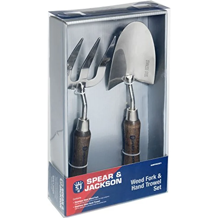Spear & Jackson natur Edelstahl Maurerkelle und Unkrautgabel Set – Bild 2