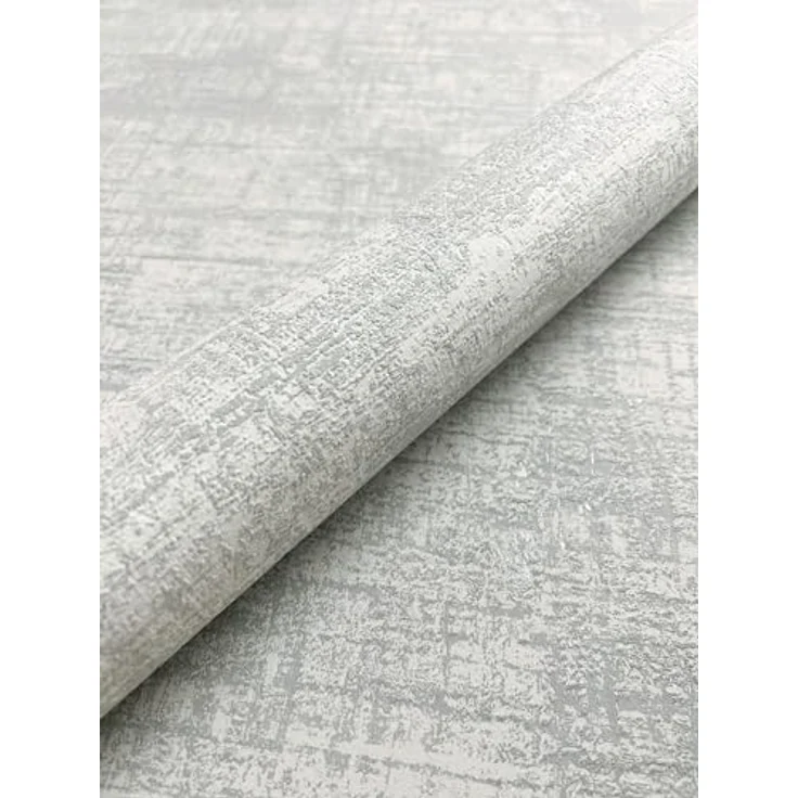 Newroom Tapete Grau Betonoptik, Vlies im Industrial Used Look mit Metallic Glanz, 10,05 m x 0,53 m für Wohnzimmer Schlafzimmer – Bild 2