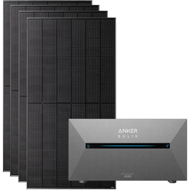 Anker Solix 2000W Balkonkraftwerk, 1.600 Wh Speicherkapazität, 4x500W Solarmodule, modulare Erweiterbarkeit, IP65