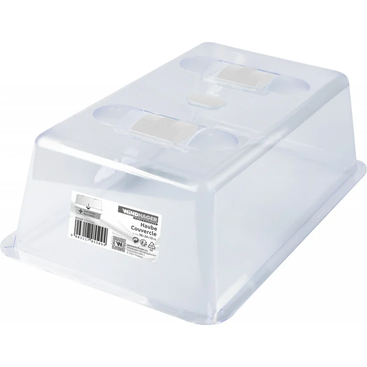 Windhager Haube für Aussaatschale 24 x 38 x 13 cm, transparent – Bild 1
