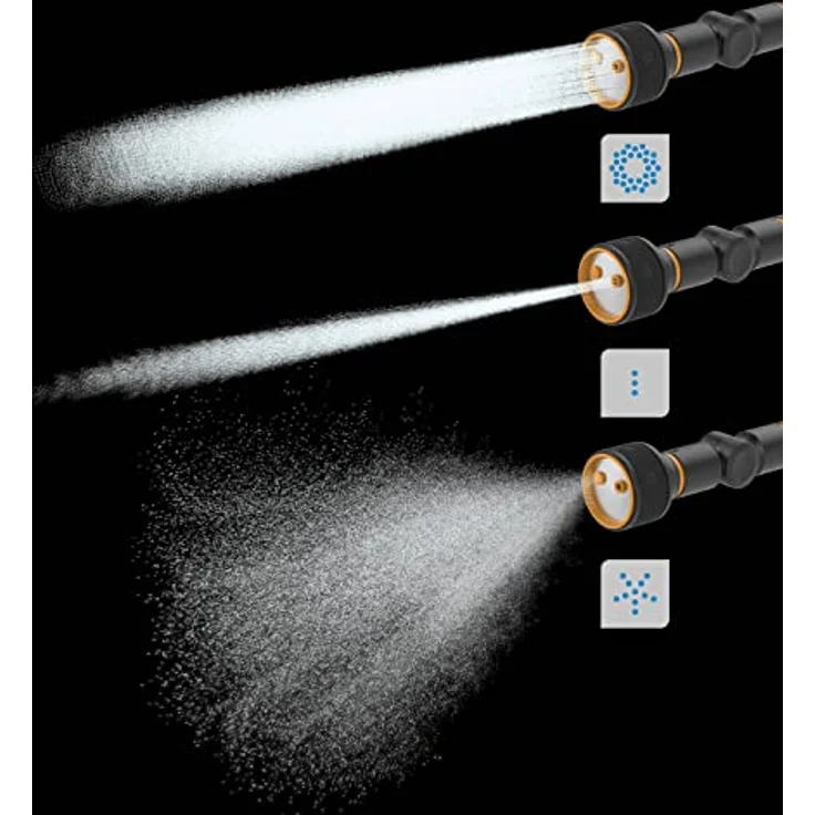 Fiskars Gartenbrause Giessstab, 3 Funktionen mit schwenkbarem SoftGrip-Düsenkopf und Durchflusskontrolle, ergonomisch und leicht – Bild 6