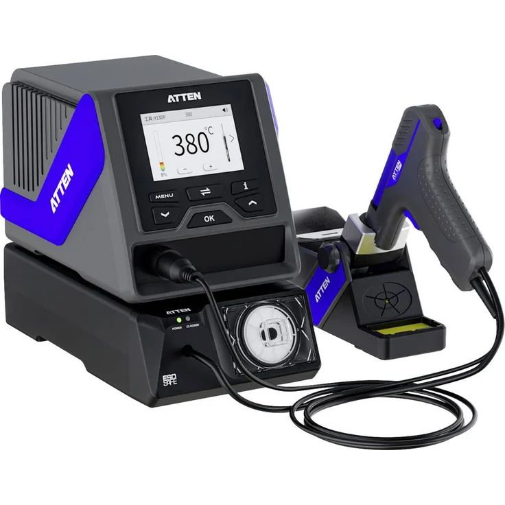 Atten GT-5150P, Digitale Entlötstation mit 150W Leistung, 350-500°C Temperaturbereich und integrierter Vakuumpumpe