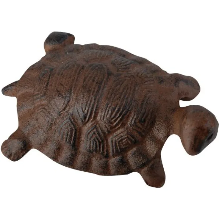 Esschert Design Gartenfigur, Skulptur Motiv Schildröte aus Gusseisen in braun, Größe S, ca. 11 cm x 7,4 cm x 5,6 cm