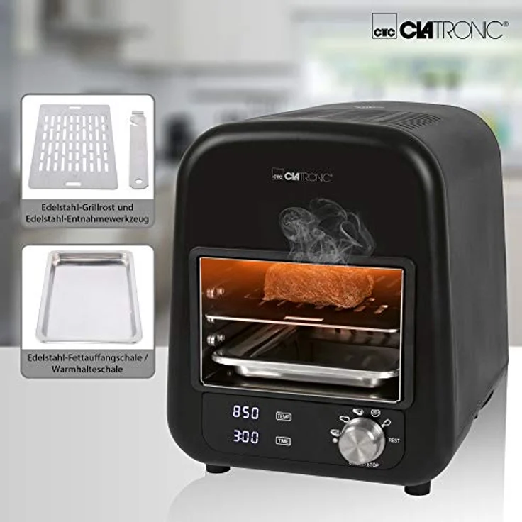 Clatronic Beef-Grill EBG 3760, schwarz, 1.600 Watt Elektrogrill – Bild 5