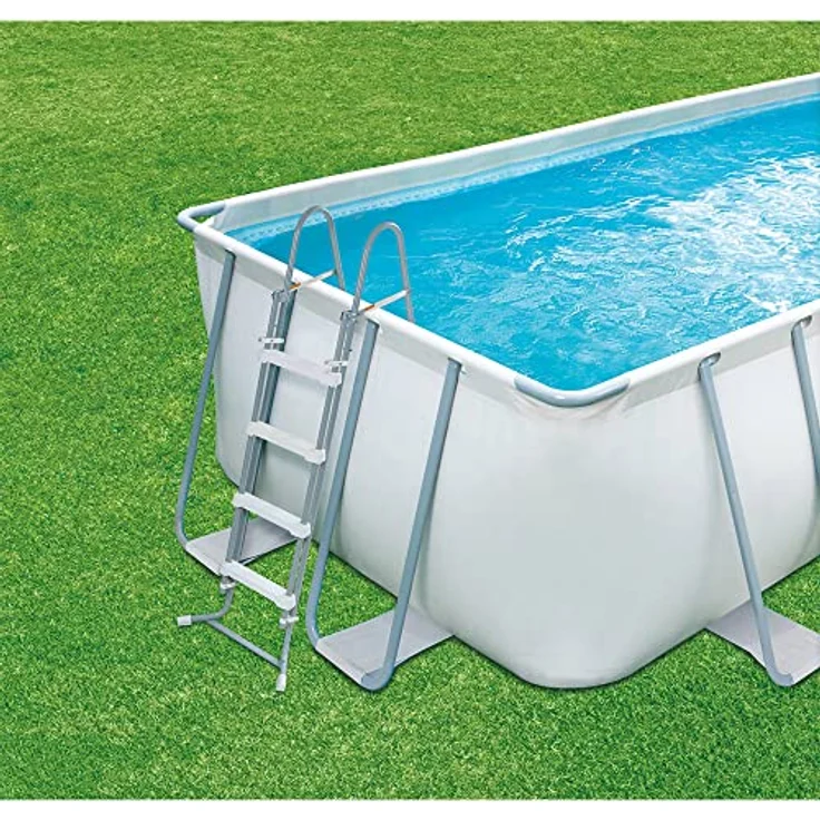Waterman Pool-Sicherheitsleiter 122 cm - 2x4 Stufen, Grau, belastbar bis 150 kg – Bild 2