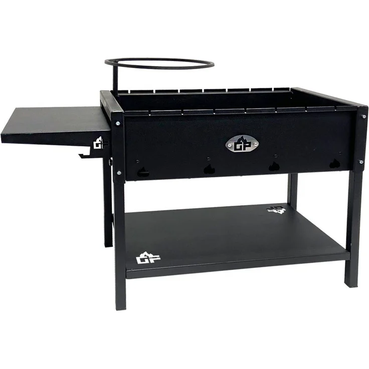 Grillpeter Mangal Batyr 60 Schaschlikgrill, 60cm, mit Ablage und Topfhalter, Stahl - Rot – Bild 1