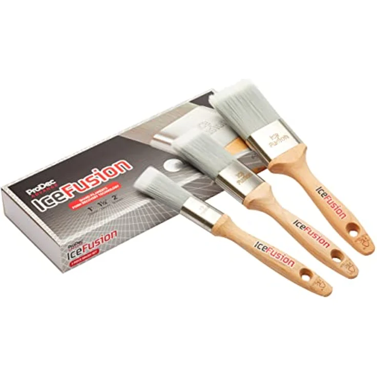 ProDec Advance Ice Fusion Synthetik-Pinsel-Set für Dispersions-, Glanz- und Satinfarben, 3-teilig – Bild 1