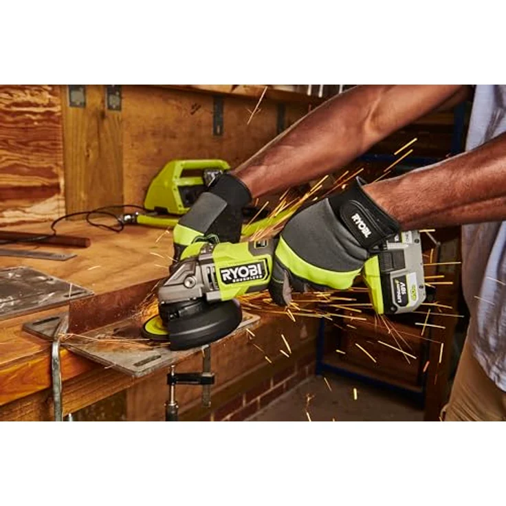 Ryobi RYOBI 18 V ONE+ Brushless Akku-Winkelschleifer RAG18BL-0, leistungsstarker bürstenloser Motor, 125 mm Scheibendurchmesser, ohne Akku & Ladegerät – Bild 8