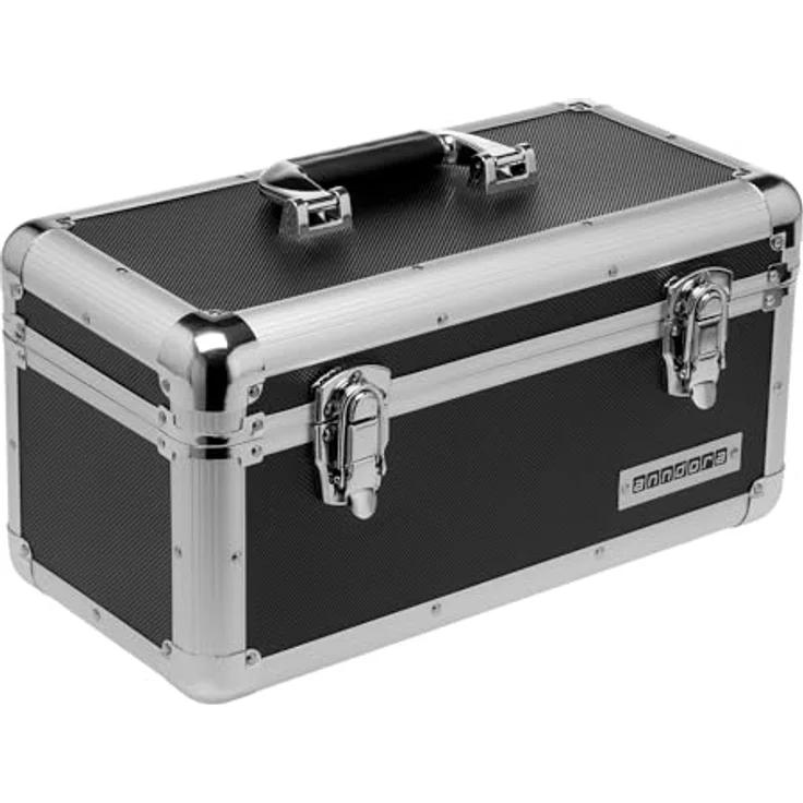 anndora Werkzeugkoffer 13 L Transportbox Werkzeugkasten Werkzeugbox - schwarz – Bild 2