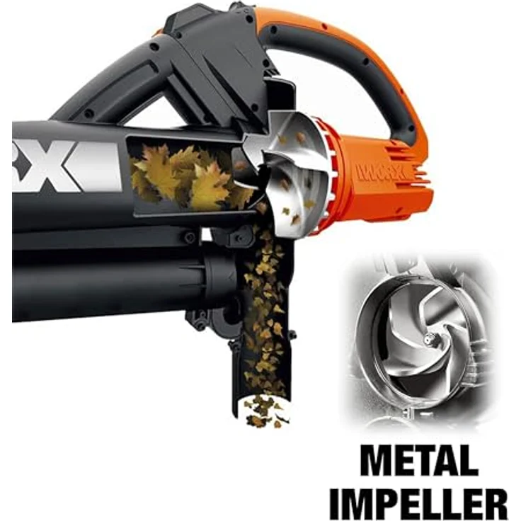 WORX WG505E Laubbläser und Laubsauger mit Mulcher 3000 W- Laubsauger 3-in-1 Gerät inkl. Fangsack Häckselfunktion 3000 Watt – Bild 7