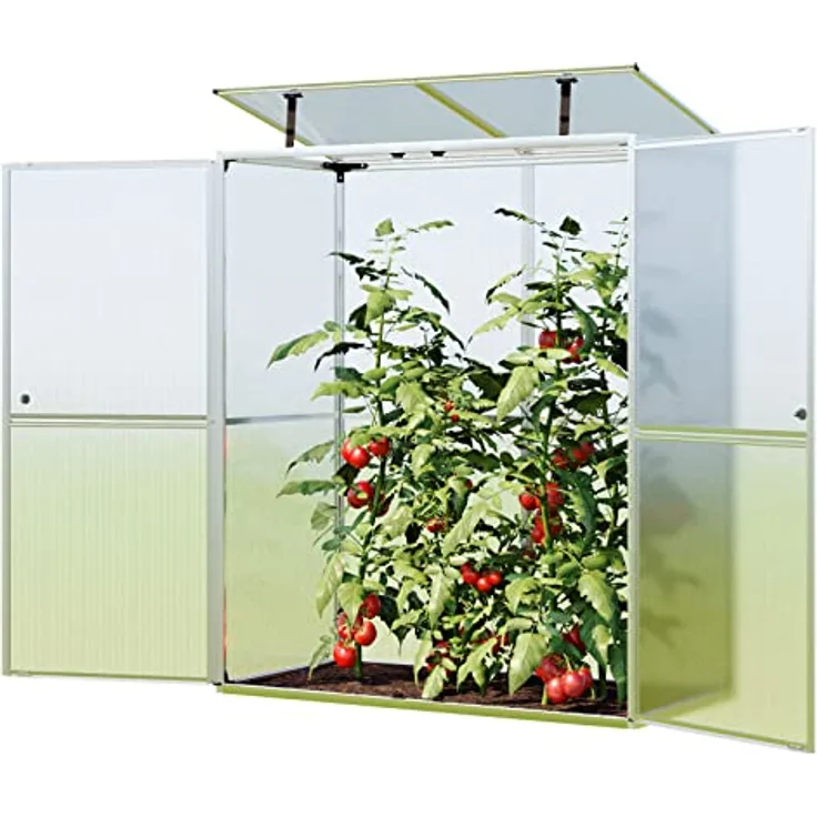 GFP Gewächshaus Tomatenhaus Emma 147 x 73 x 173 cm, 8 mm wärmedämmende Polycarbonatplatten - Made in Austria - Preisvergleich