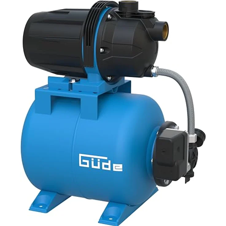 Güde Hauswasserwerk HWW 6035, 600 W, 19 l Kesselinhalt, max. 3200 l/h Fördervolumen, max. 35 m Förderhöhe, mit Thermoschutzschalter und Manometer – Bild 3