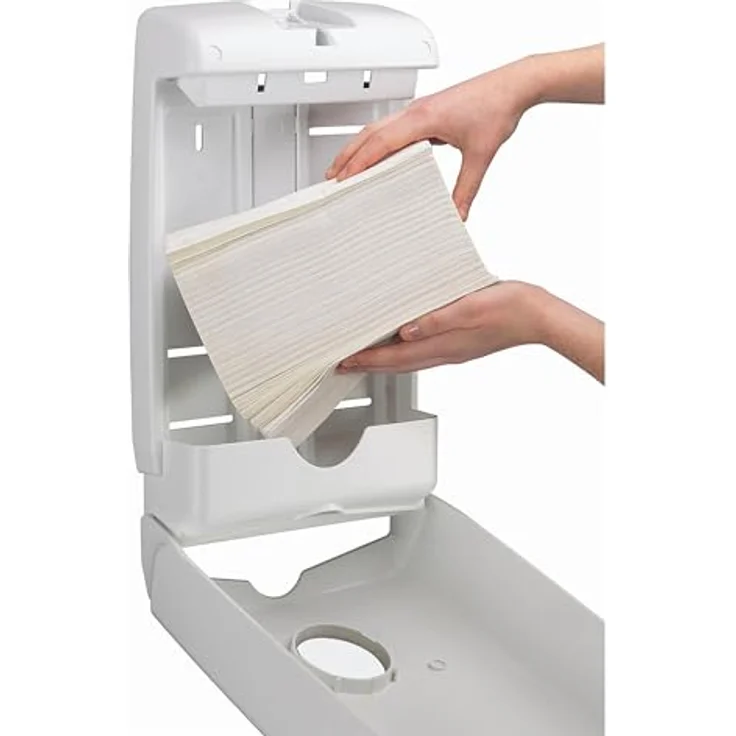 Kimberly-Clark Aquarius U7024, Slimfold Handtuchspender, weiß, modern und wartungsfreundlich mit Sichtfenster, für Scott und Kleenex Handtücher – Bild 5
