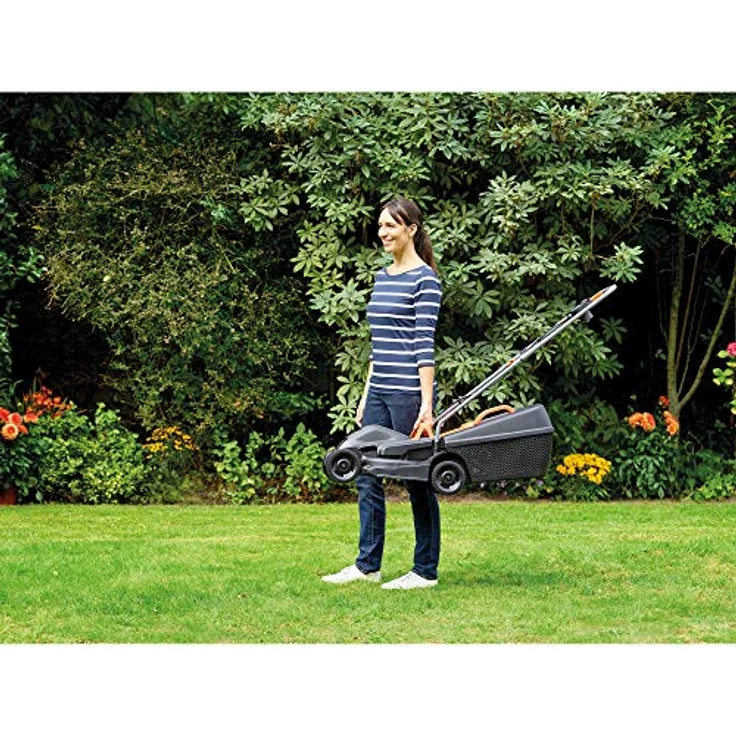 Black+Decker BEMW351GL2 Elektro-Rasenmäher -trimmer-Kit - 1.000 W, 32cm Schnittbreite, 3-fach axial Schnitthöhenverstellung, 35l Grasfangbehälter, inkl. 200W Einhand-Rasentrimmer – Bild 5