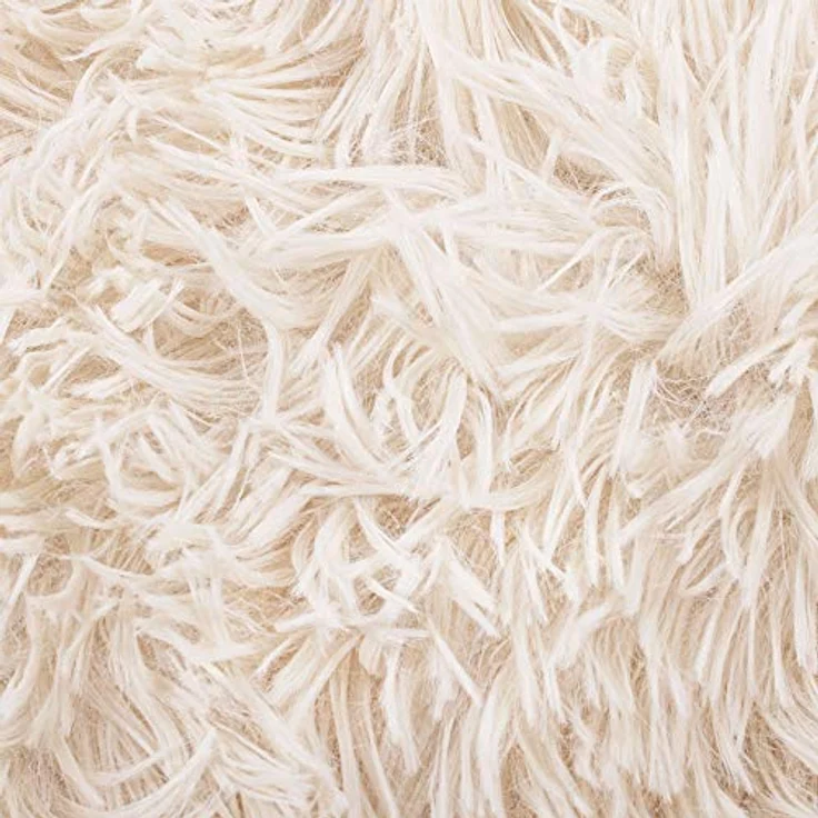 SPRINGOS Hundebett Rund Kunstfell Langhaar 90 cm Beige - Komfortabel, Kuschelig, Anti-Rutsch-Unterseite – Bild 3