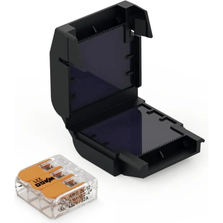 CellPack 407859 EASY-PROTECT/113 Gelbox, Gelgefülltes Gehäuse für WAGO COMPACT-Verbindungsklemmen, flexibel 0.2-4mm², starr 0.2-4mm², Schwarz – Bild 1