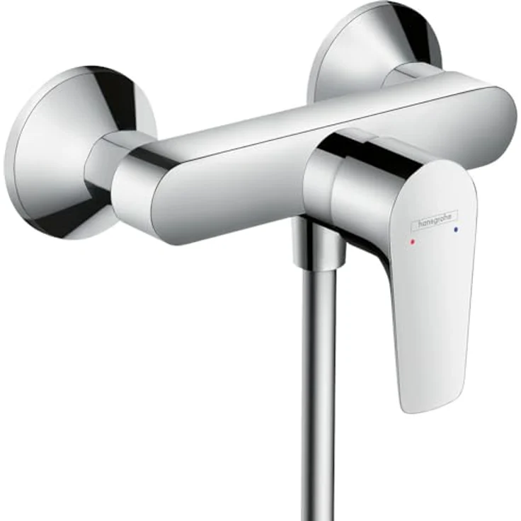 Hansgrohe Talis E Einhebel-Brausemischer Aufputz, 22 l/min Durchflussmenge, Chrom, mit Keramikmischsystem und Temperaturbegrenzung – Bild 1