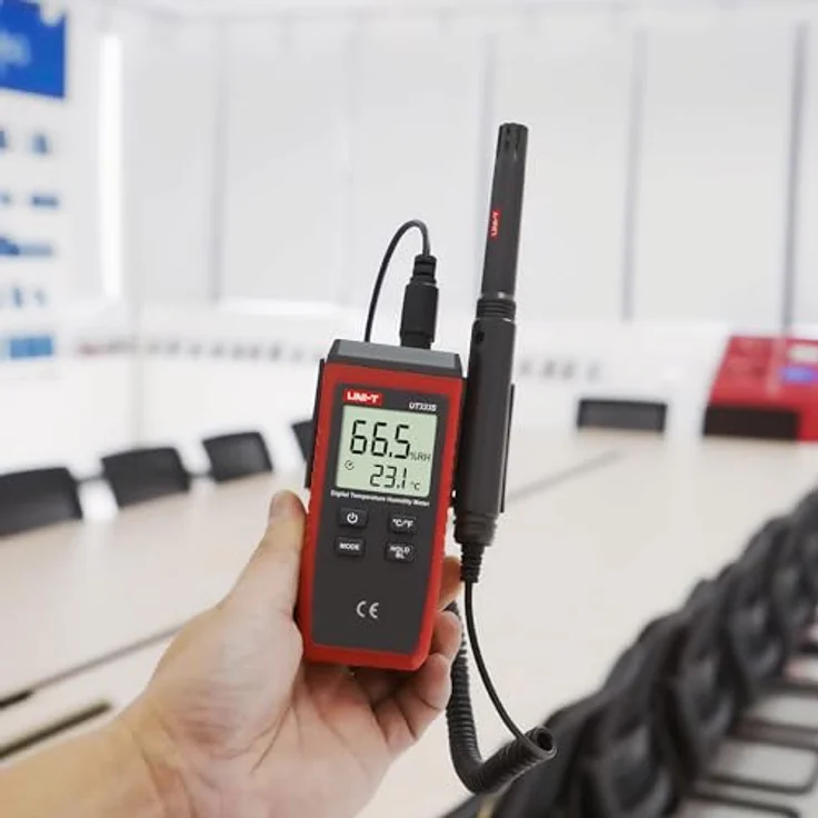 Uni-T UT333S, digitales Mini-Temperatur-Feuchtigkeitsmessgerät mit geteiltem Design zur präzisen Messung in schwer zugänglichen Bereichen – Bild 8