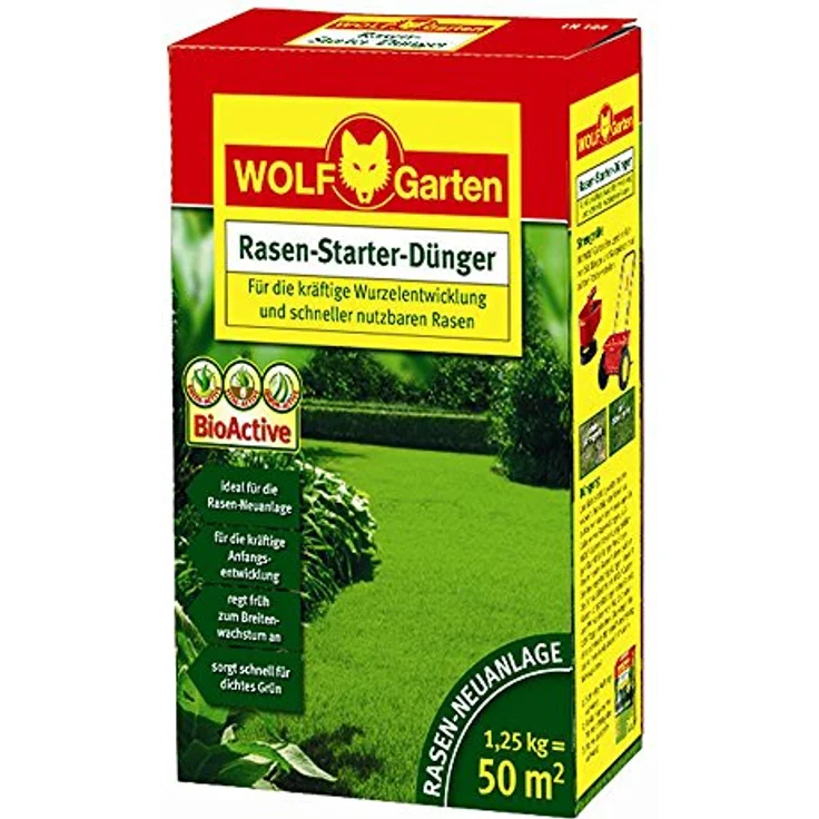 WOLF-Garten Rasen-Starter-Dünger LH 50qm 1,25 kg – Bild 2