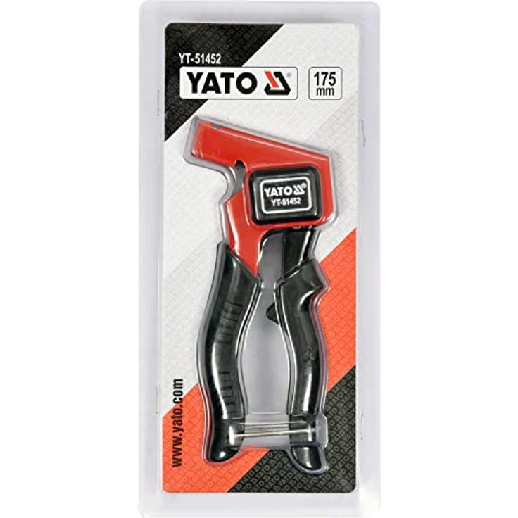 YATO YT-51452 Nietpistole für Spreizdübel, schwarz-rot, aus PVC und Stahl, 175 mm breit – Bild 2
