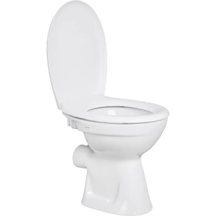 Belvit Tiefspül-WC BV-SW5001+BV-D0400, Stehend, Abgang waagerecht, Stand WC Toilette Abgang Waagerecht Wand Tiefspüler Stehend +, Weiß – Bild 4