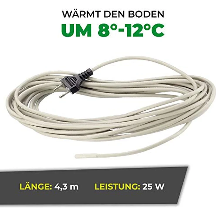 BioGreen Bodenheizkabel für Gewächshaus 4,3 m, 25W – Bild 3