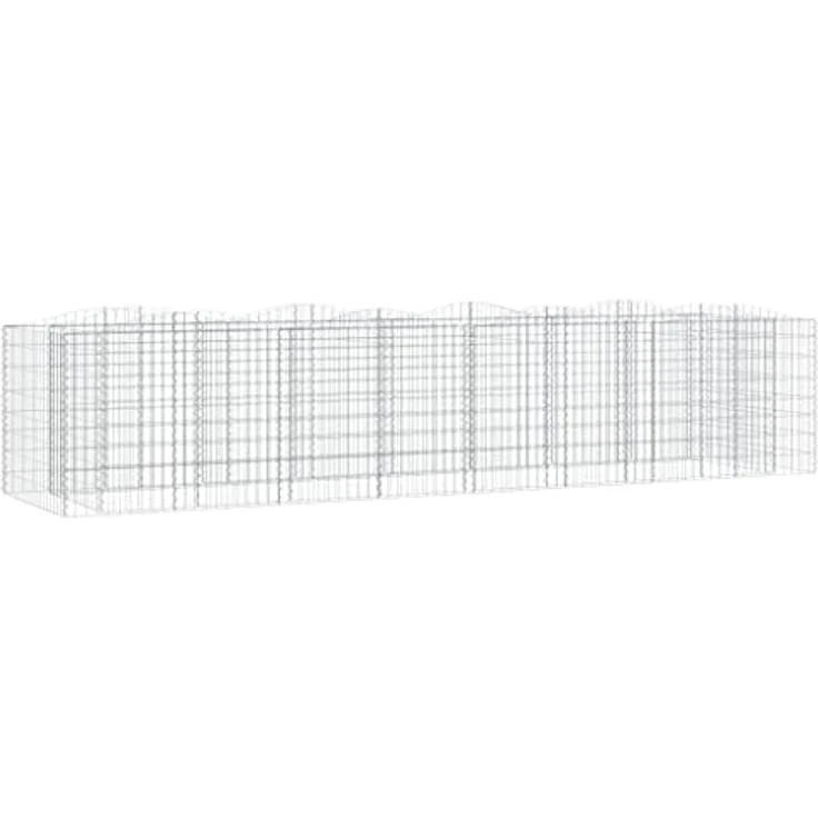 vidaXL Gabionen-Hochbeet mit Hochbogen 400x100x100 cm Verzinktes Eisen – Bild 1