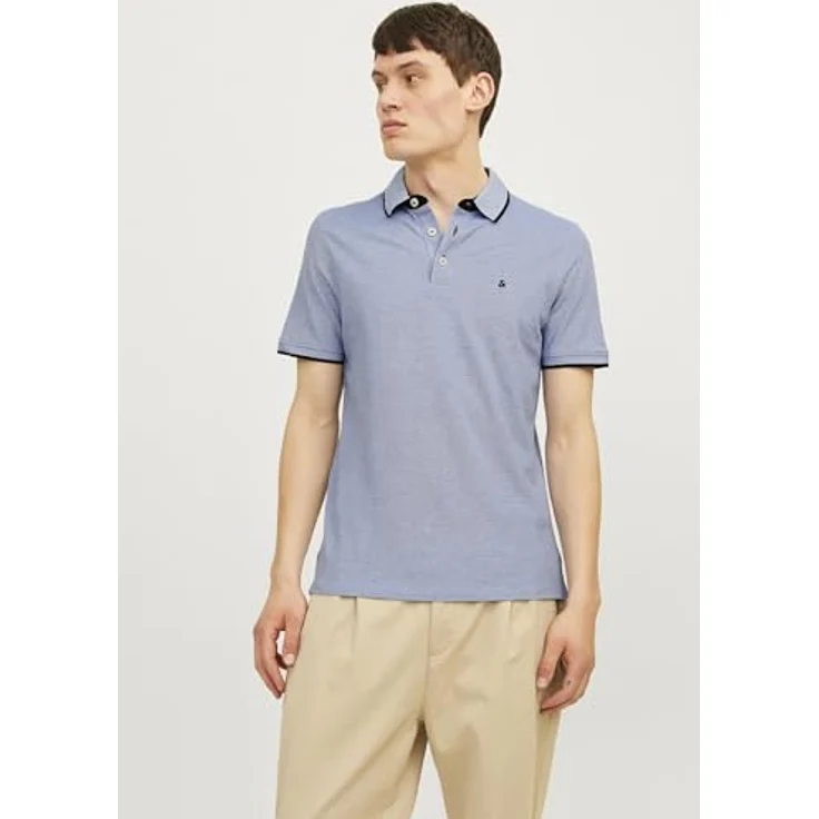 Jack & Jones Poloshirt JJEPAULOS POLO SS 2PK MP NOOS, 2er-Pack, Logostickerei, Sonnenschutz Nacken, weicher Single Jerseystoff, Baumwolle, Farbe: variabel – Bild 6
