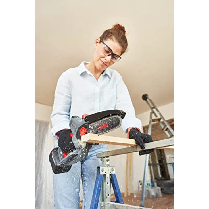 AL-KO Akku-Kettensäge CSM 1815, 15 cm Schwertlänge, ohne Akku und Ladegerät, emissionsfreies Arbeiten, 18 V Li-Ion, 30 ml Bio-Kettenöl, SDL® - Smart Dynamic Lubrication – Bild 3