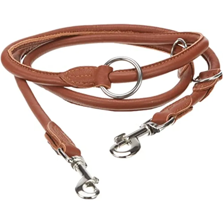 Kerbl 81098 Rundleder-Führleine Roma 200 cm, 8 mm, cognac