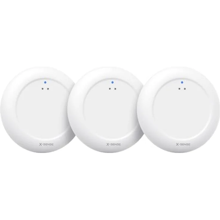 X-Sense SWS0A Wassermelder WLAN, smarter Funk-Wassersensor mit App-Warnungen, wasserdicht IP67, 3er Set, für Küche, Bad, Keller, SBS50 Basisstation erforderlich – Bild 1