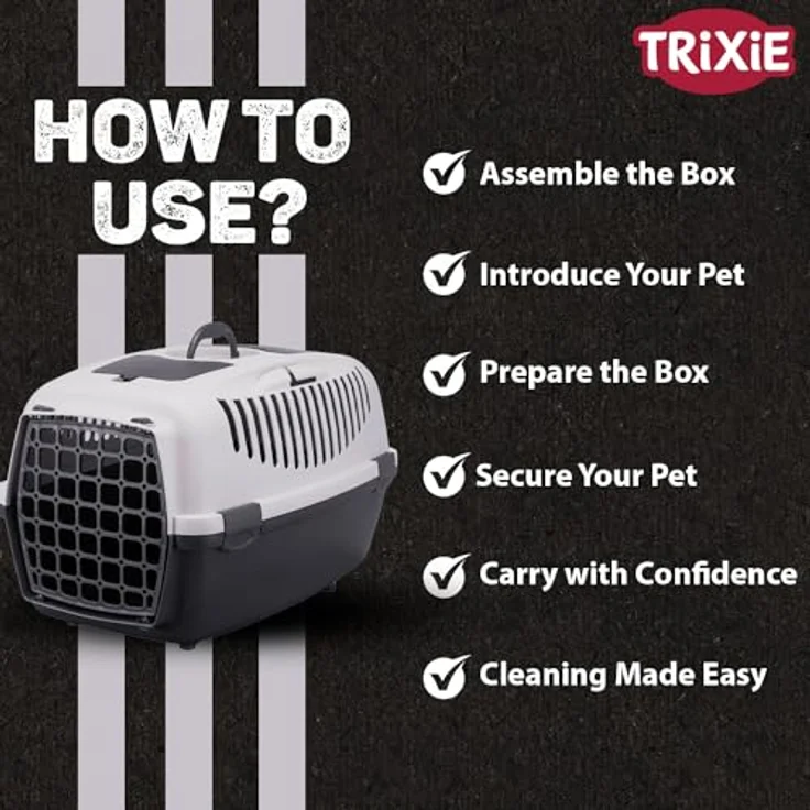 Trixie Katzen- und Hundebox Traveller Capri 3 hellgrau/grau – Bild 6