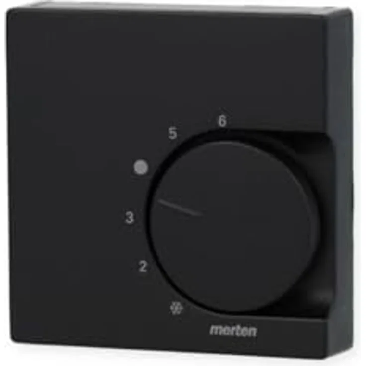 Schneider Electric Merten Zentralplatte für Raumtemperaturregler-Einsatz, System M, schwarz matt, mit Wechselkontakt