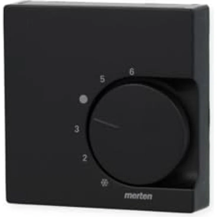 Schneider Electric Merten Zentralplatte für Raumtemperaturregler-Einsatz, System M, schwarz matt, mit Wechselkontakt