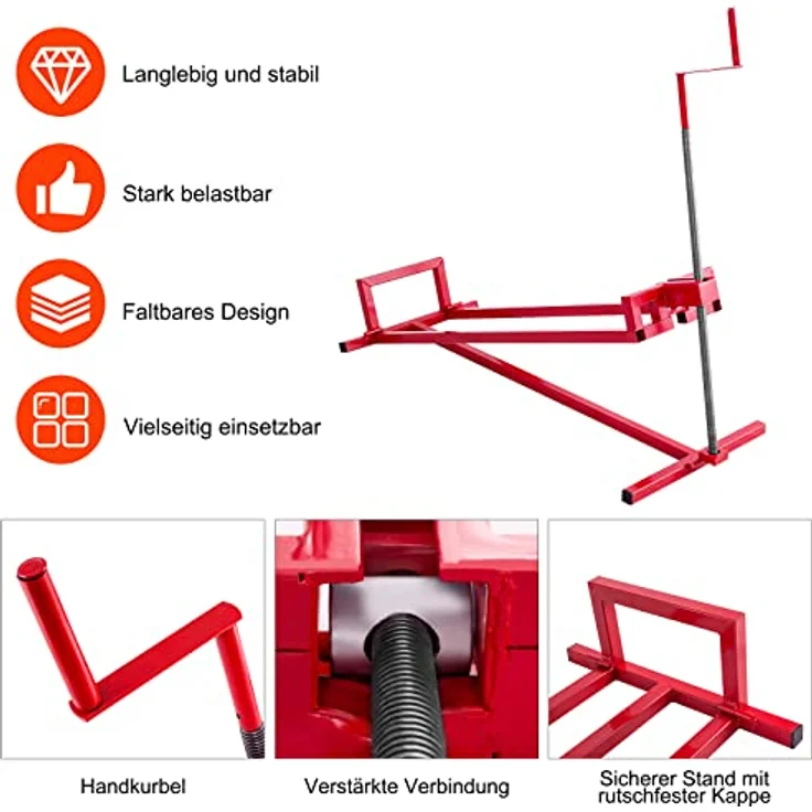 COSTWAY Rasentraktor Hebevorrichtung 400kg, stufenlos verstellbar – Bild 4