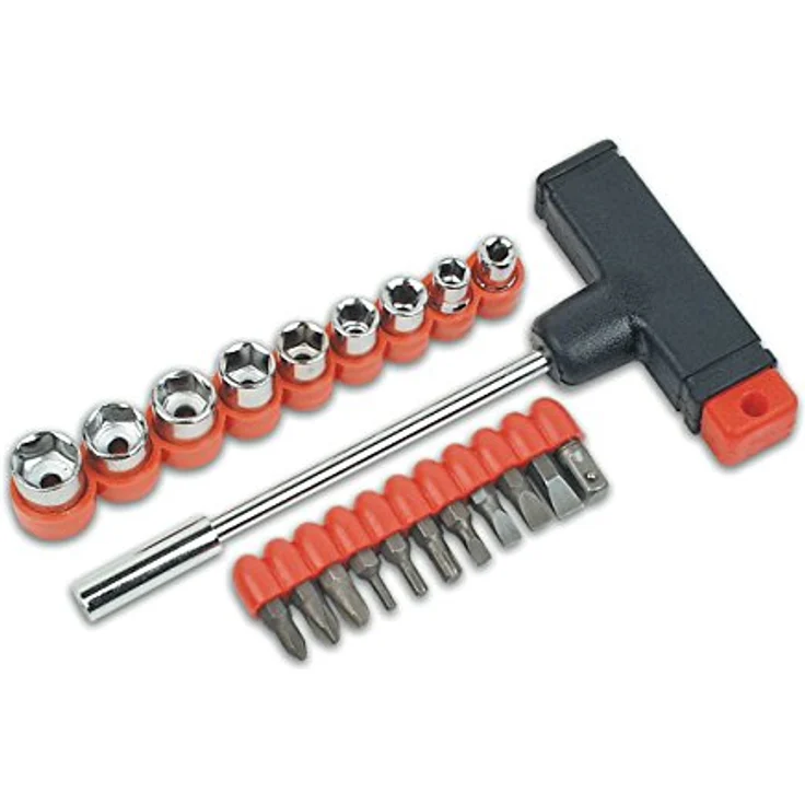 Brüder Mannesmann Werkzeuge T-Griff Bit-Schraubendreher 21-teilig M 148-KOMBI, 1/4 Zoll Bithalter – Bild 1