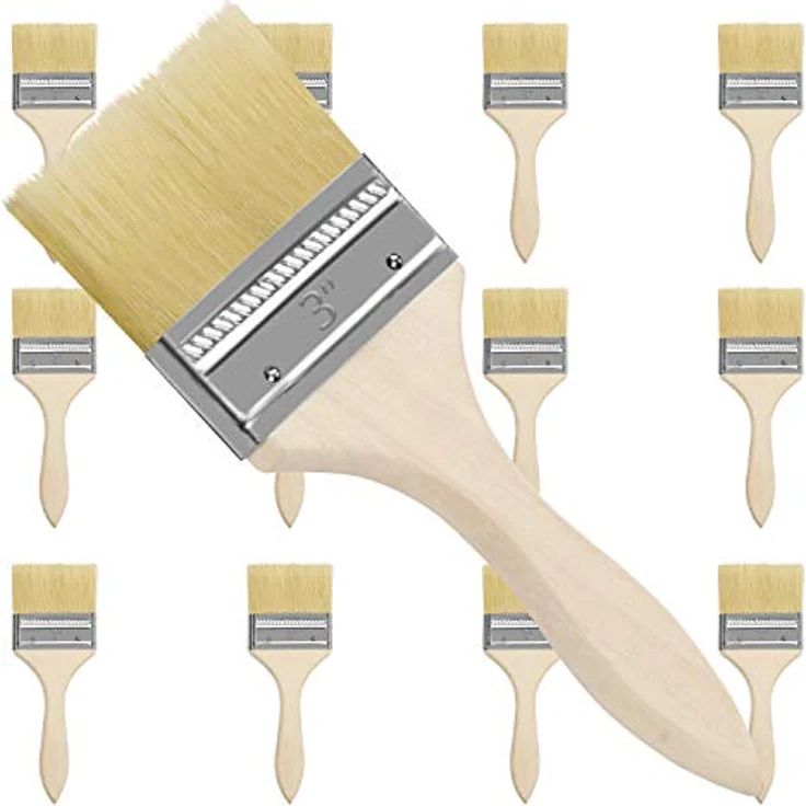 Kurtzy Pinselset 12-er Pack – 76,2mm Pinselkopf, Malerpinsel Größe 21cm - Pinsel Set für Farben, Lack, Beizen, Klebstoffe - Flachpinsel, Lasurpinsel, Lackpinsel für Malerbedarf, zum Streichen, DIY – Bild 1