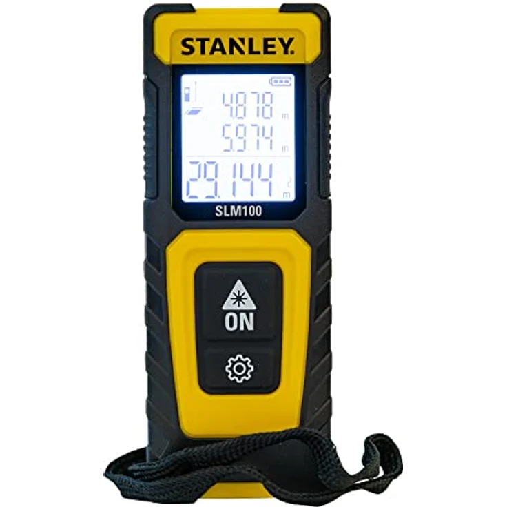 Stanley SLM100, Laser-Entfernungsmesser bis 30 m, 3 mm Genauigkeit, IP40 geschützt, Anti-Rutsch Design – Bild 6