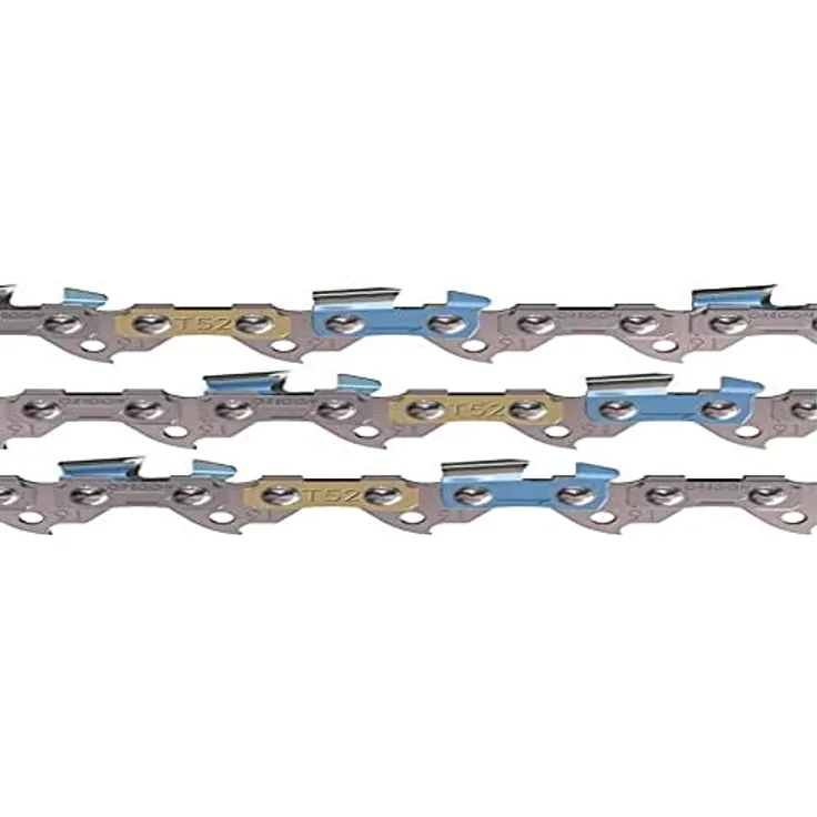Oregon Sägekette mit 52 Antriebsgliedern, 3er-Pack Sägekette 3/8" Niedrigprofil-Kette, 35 cm Schnittbreite, 1.3 mm Treibglieddicke, VXL Halbmeißel Ersatzketten, Für Stihl, Ryobi & mehr (T52X3)