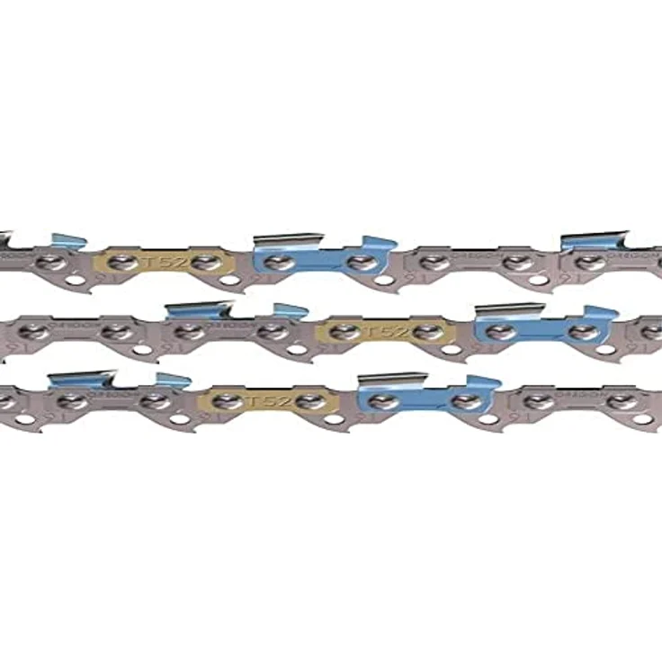 Oregon Sägekette mit 52 Antriebsgliedern, 3er-Pack Sägekette 3/8" Niedrigprofil-Kette, 35 cm Schnittbreite, 1.3 mm Treibglieddicke, VXL Halbmeißel Ersatzketten, Für Stihl, Ryobi & mehr (T52X3) – Bild 1