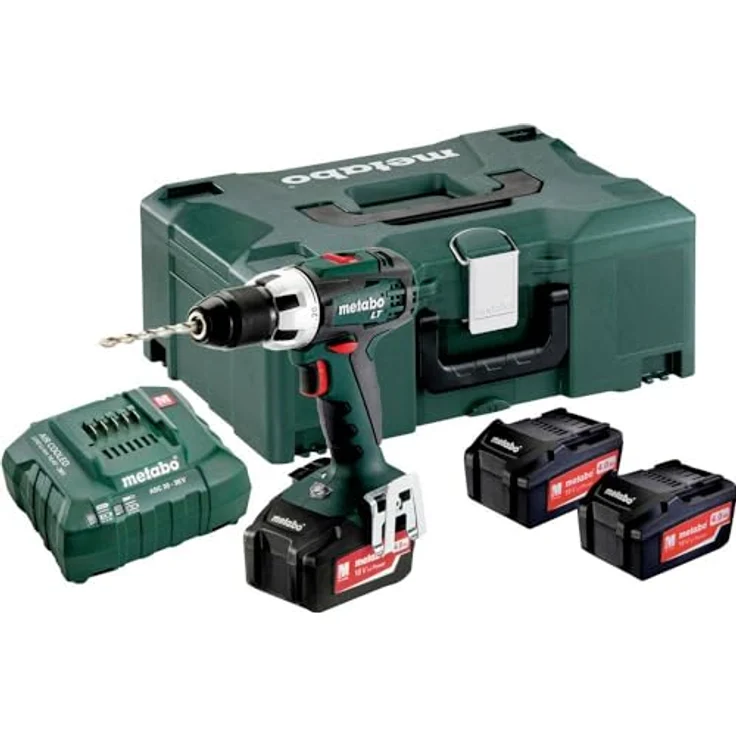Metabo Akku Bohrschrauber BS 18 LT SET (3x 4,0 Ah 18 V Werkzeugakku Ladegerät, Akkuschrauber mit Metaloc Koffer) 602102960 – Bild 2