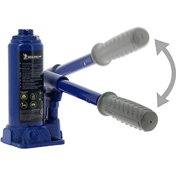 Michelin Flaschenheber 3T, Wagenheber mit Hubhöhe von 195 mm bis 385 mm, Komfortgriff und Gummisohle – Bild 3