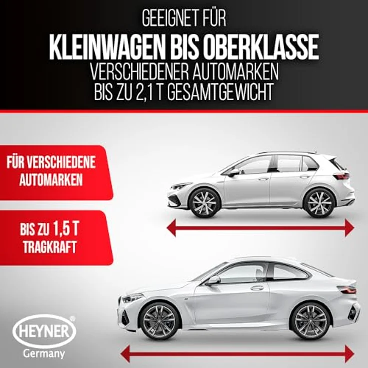 HEYNER UltraLift M PRO Wagenheber + Ratsche Verlängerung Gummiauflage 1,5t inkl. Tasche – Bild 3