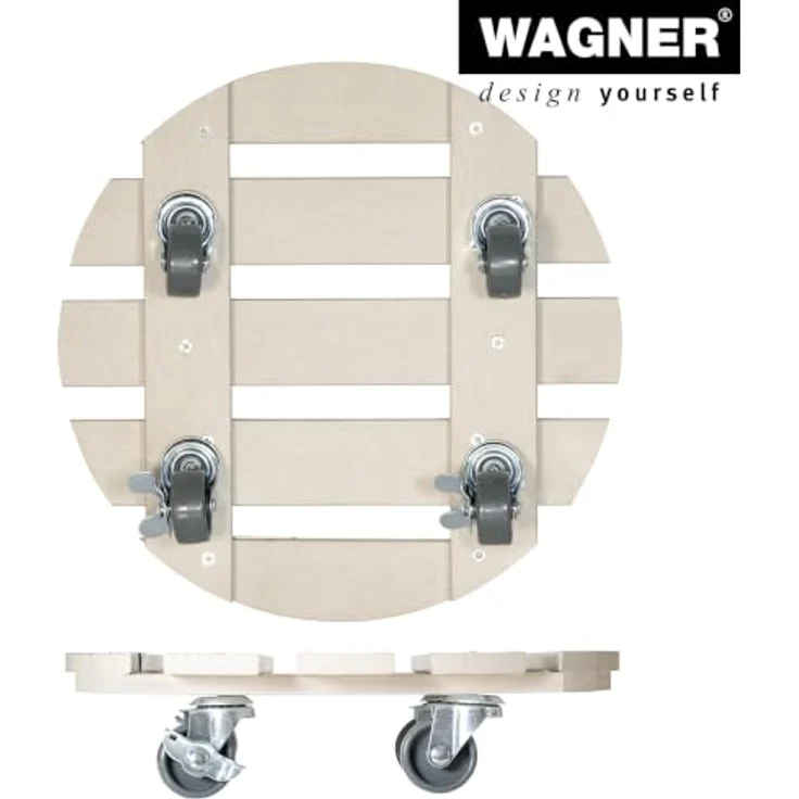 Wagner Multi Roller WPC GH0527, Pflanzenroller Ø 290 mm, Tragkraft 100 kg, lichtgrau – Bild 6
